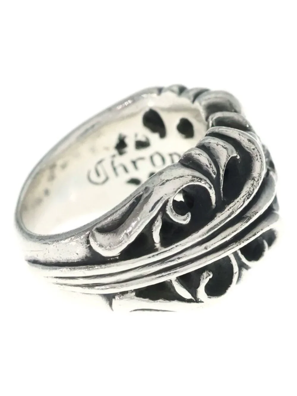 Chrome Hearts K&t KT Ring Silver Diamond